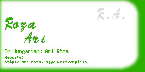 roza ari business card