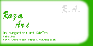 roza ari business card